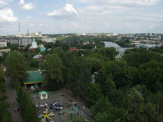 Вид на Орёл с колеса обозрения