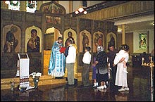 Празднование Успения Божией Матери в новом храме на Хэролдз Кросс Празднование Успения Божией Матери в новом храме на Хэролдз Кросс