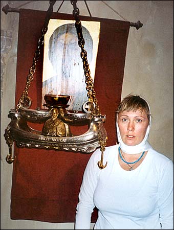 Фреска на  мощах Святителя Николая