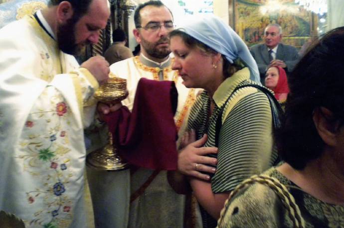 Причастие в Сейднайском монастыре